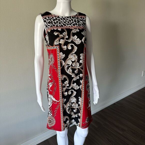 Y2K bold printed dress by AB Studio size small - Picture 3 of 10